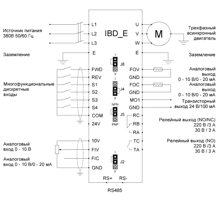 Схема подключения Innovert IBD223P43E