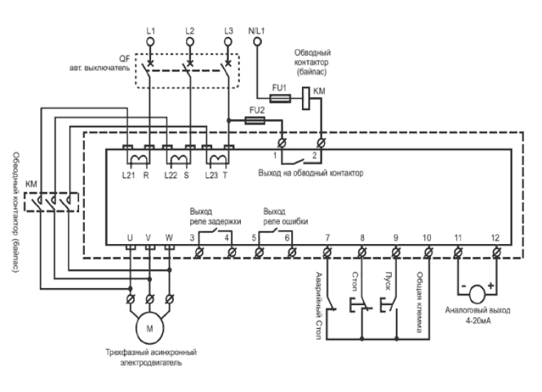 Схема подключения IDS-Drive SSN-250-3